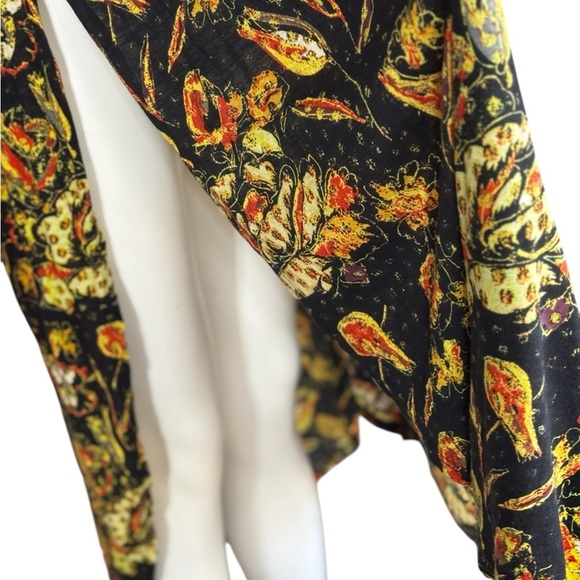 Free People Bohemian Garden Party Cotton Blend Knit Dress In Black Combo S L G#3 - Picture 9 of 16